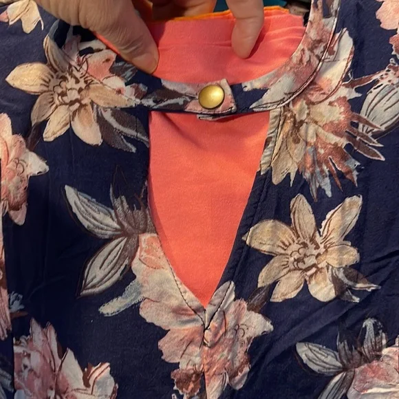 Blu Pepper women’s Medium long sleeve with floral design dress. CL05 - Picture 3 of 8